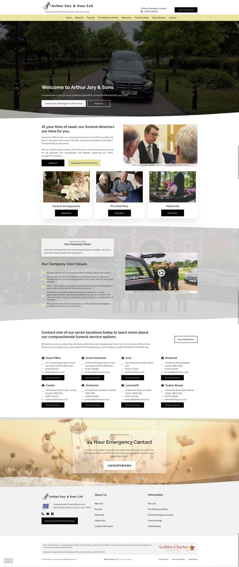 Arthur Jary & Sons Website
