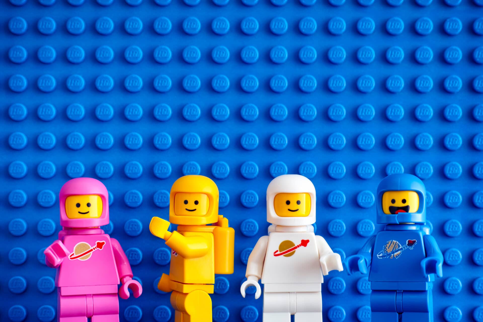 Four lego mini figures