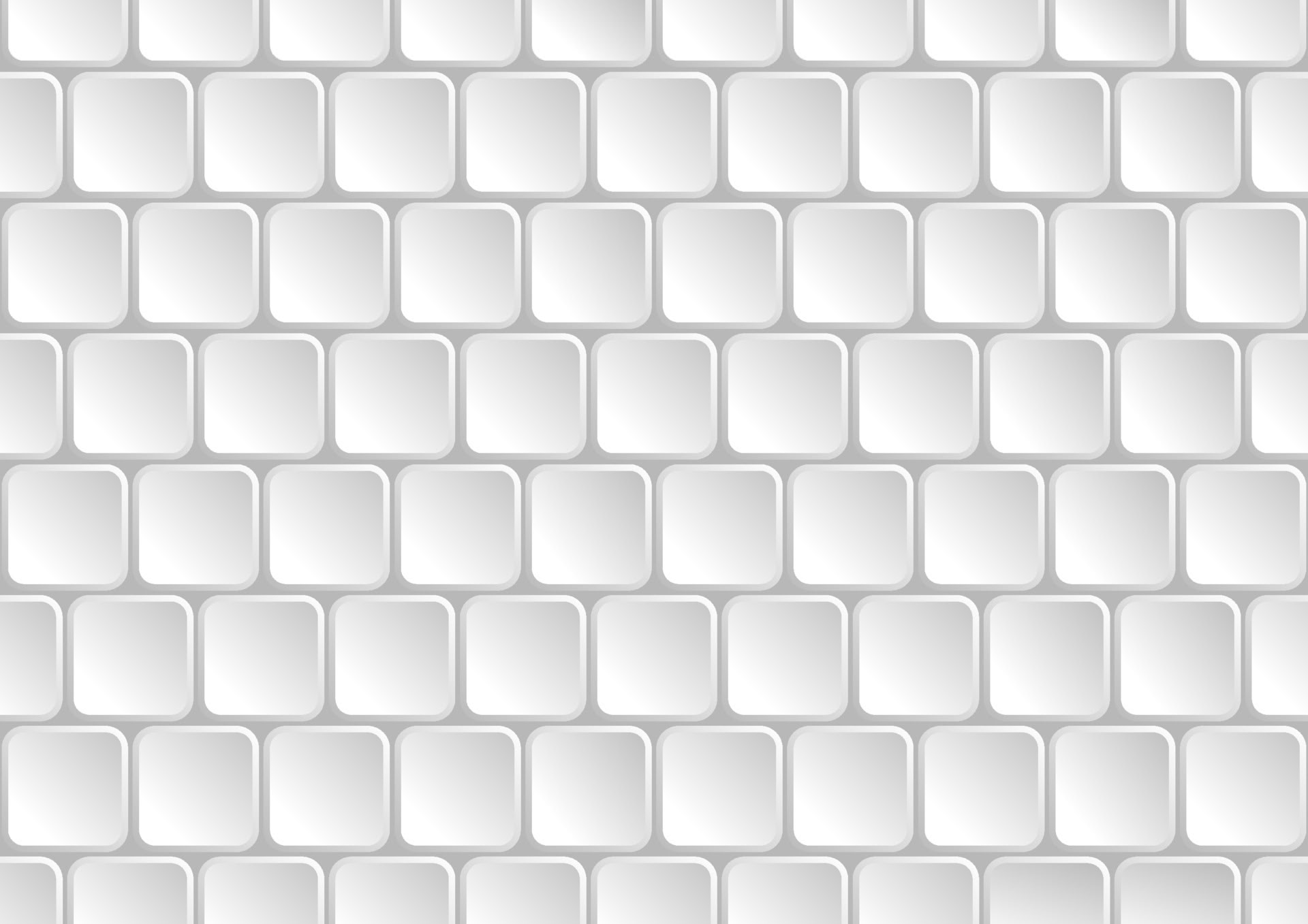 A pattern of white square tiles with rounded edges, arranged in a grid formation on a light background.