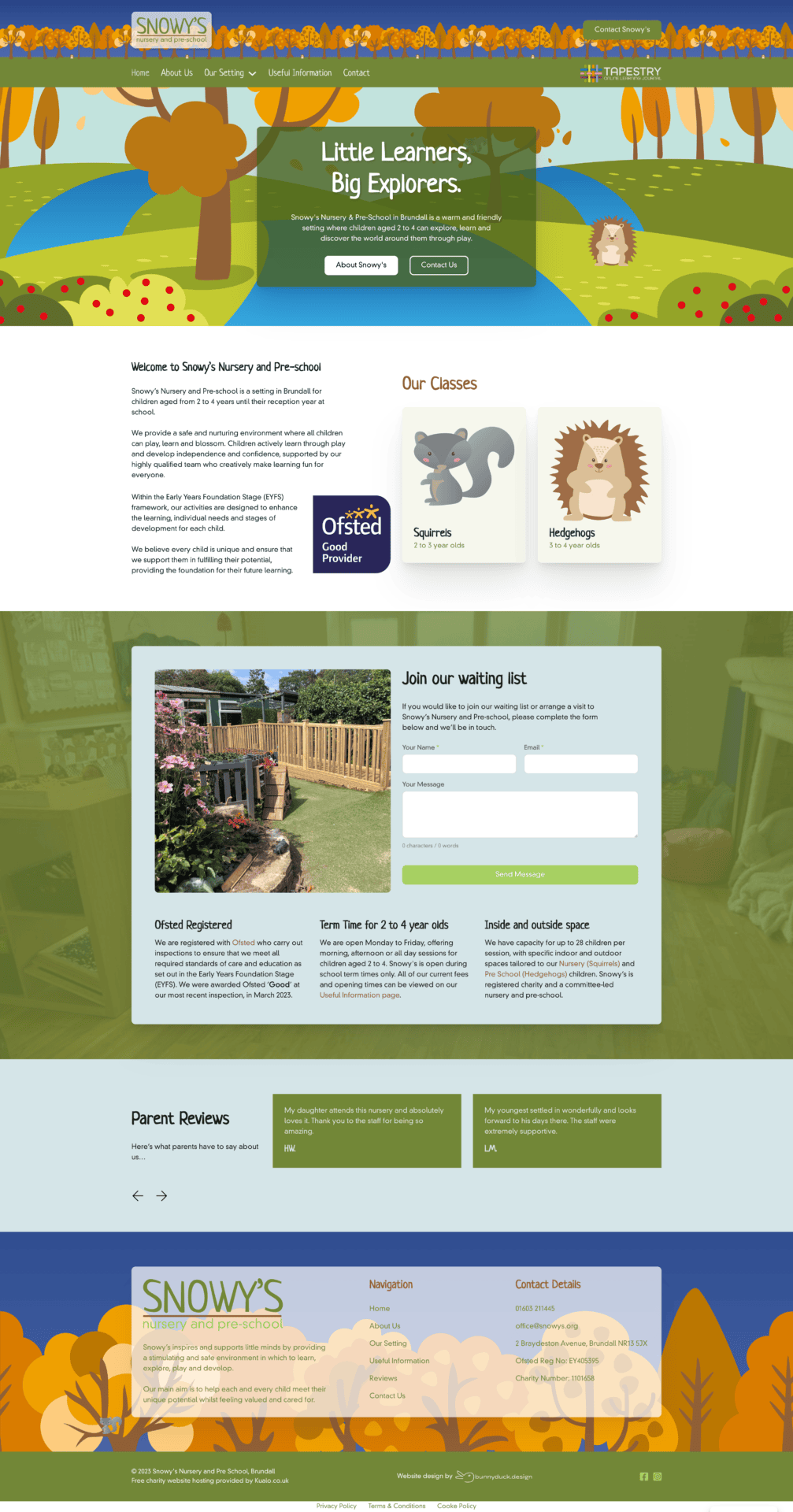 Snowys Website Screenshot
