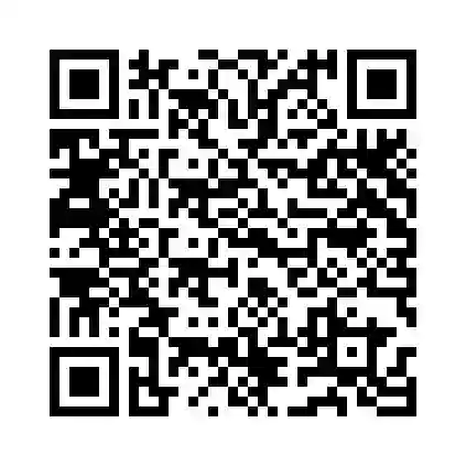A black and white QR code displayed on a white background.